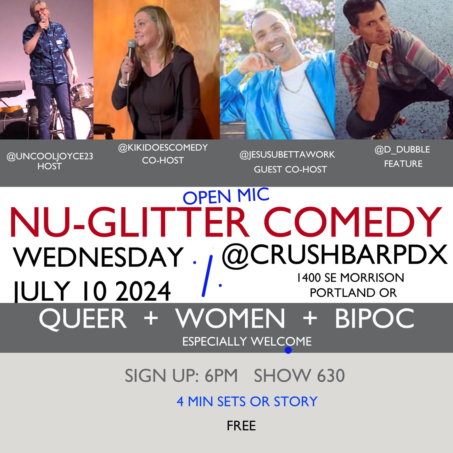 Nu-Glitter Open Mic at Crush Bar